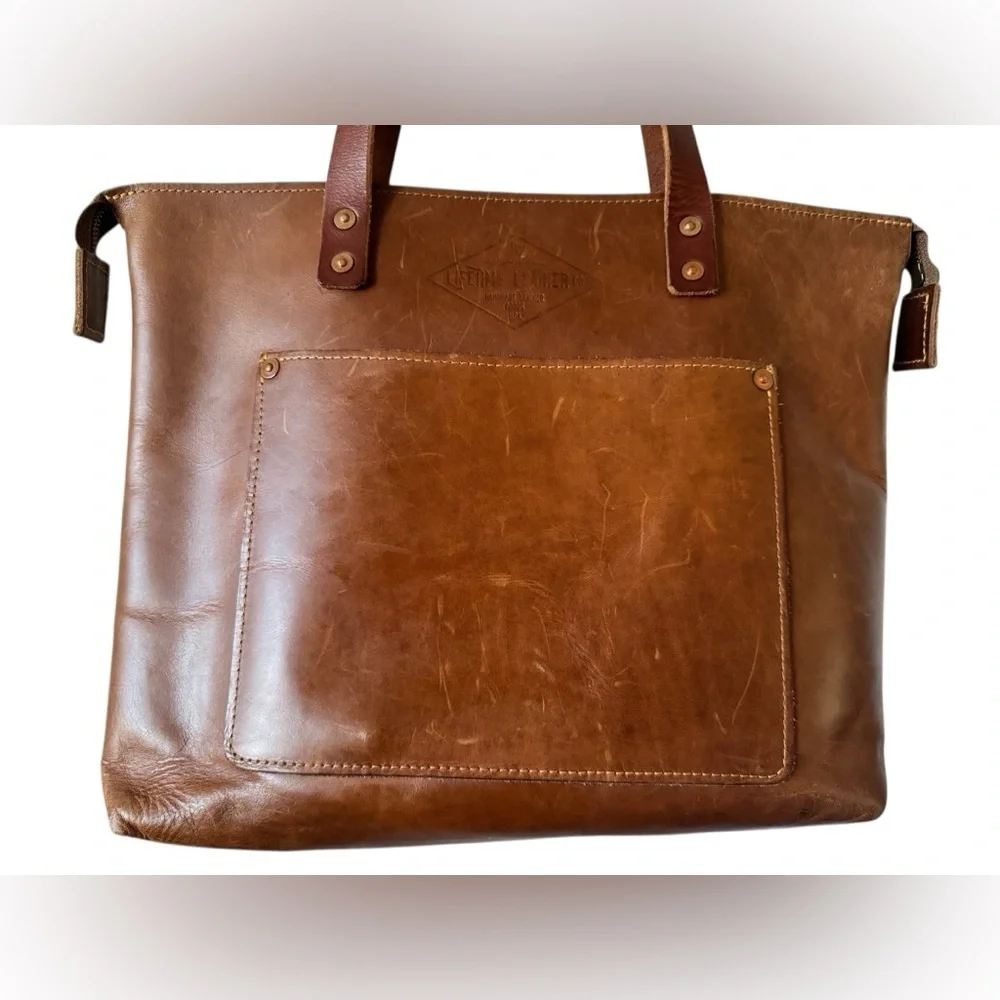 Lifetime Leather Tote Bag Oxford Natural- brown